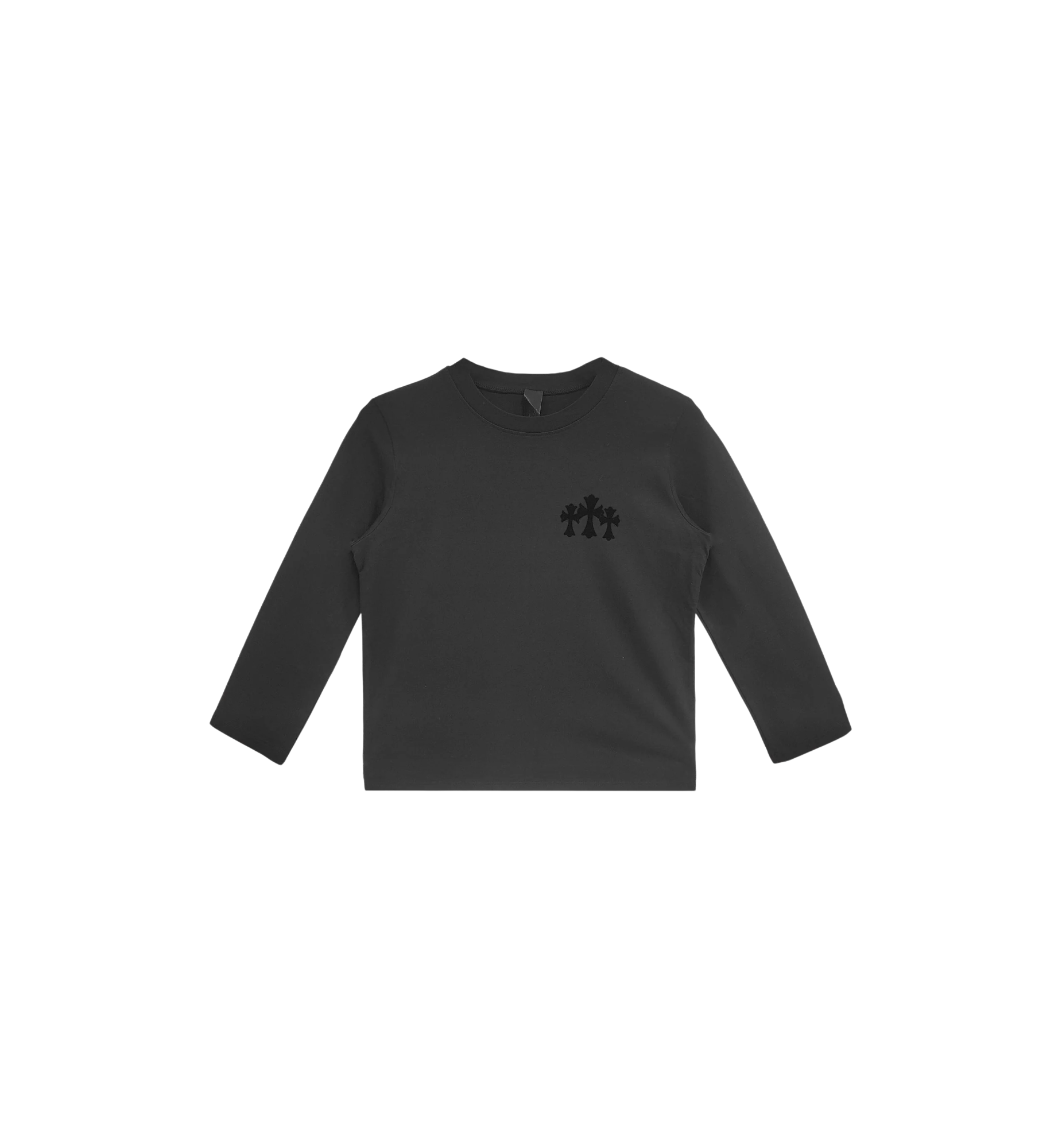 Chrome Hearts Triple Cross Hollywood L/S Tee Black front view at Stashed UAE