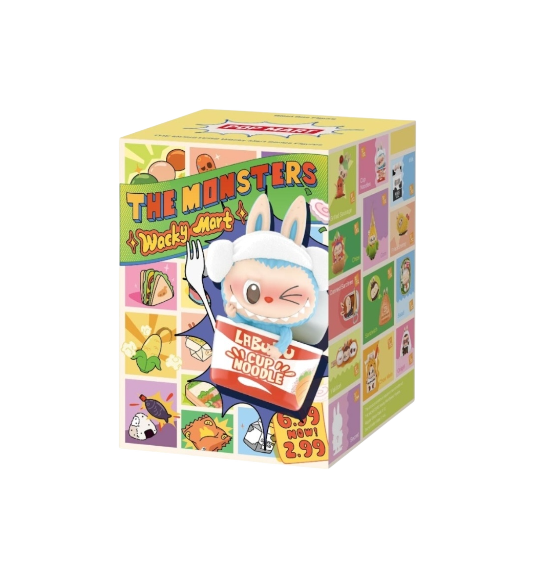 Pop Mart Labubu The Monsters Wacky Mart Series Figure Corn packaging detail at Stashed UAE
