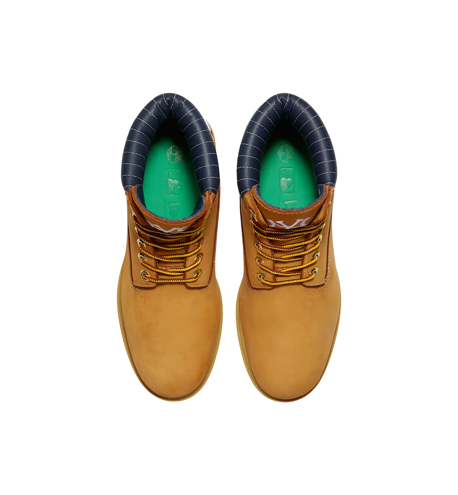 Timberland 6" Waterproof Boot New Era x MLB New York Yankees Wheat top view at Stashed UAE