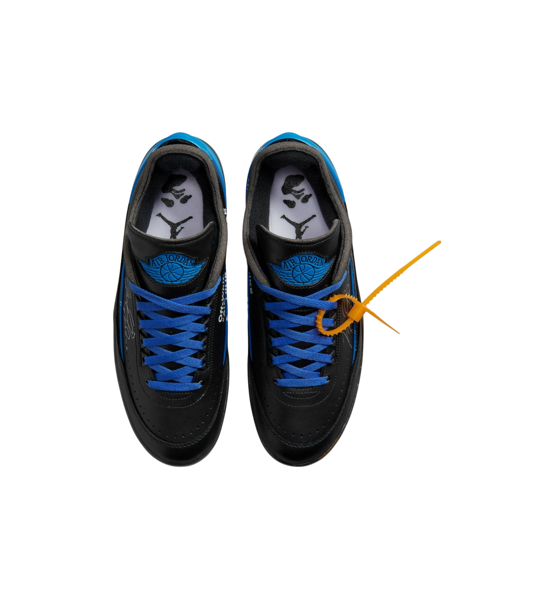 Air Jordan 2 Retro Low SP Off-White Black Blue top view at Stashed UAE