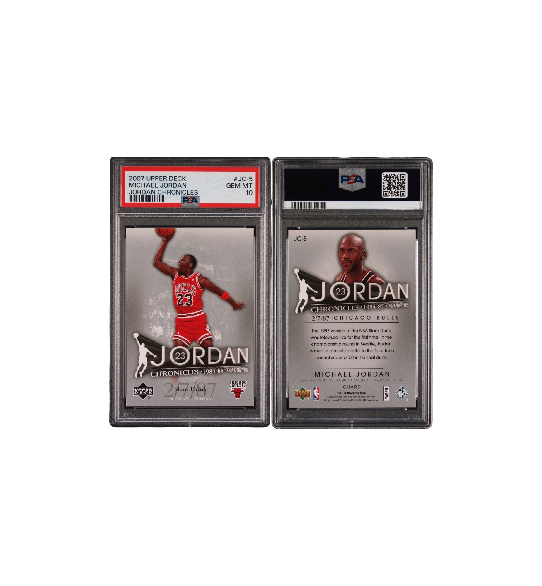 2007 Upper Deck Jordan Chronicles GEM MT 10 Michael Jordan close-up detail at Stashed UAE