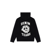 Denim Tears University Zip Hoodie Black/White back view at Stashed UAE