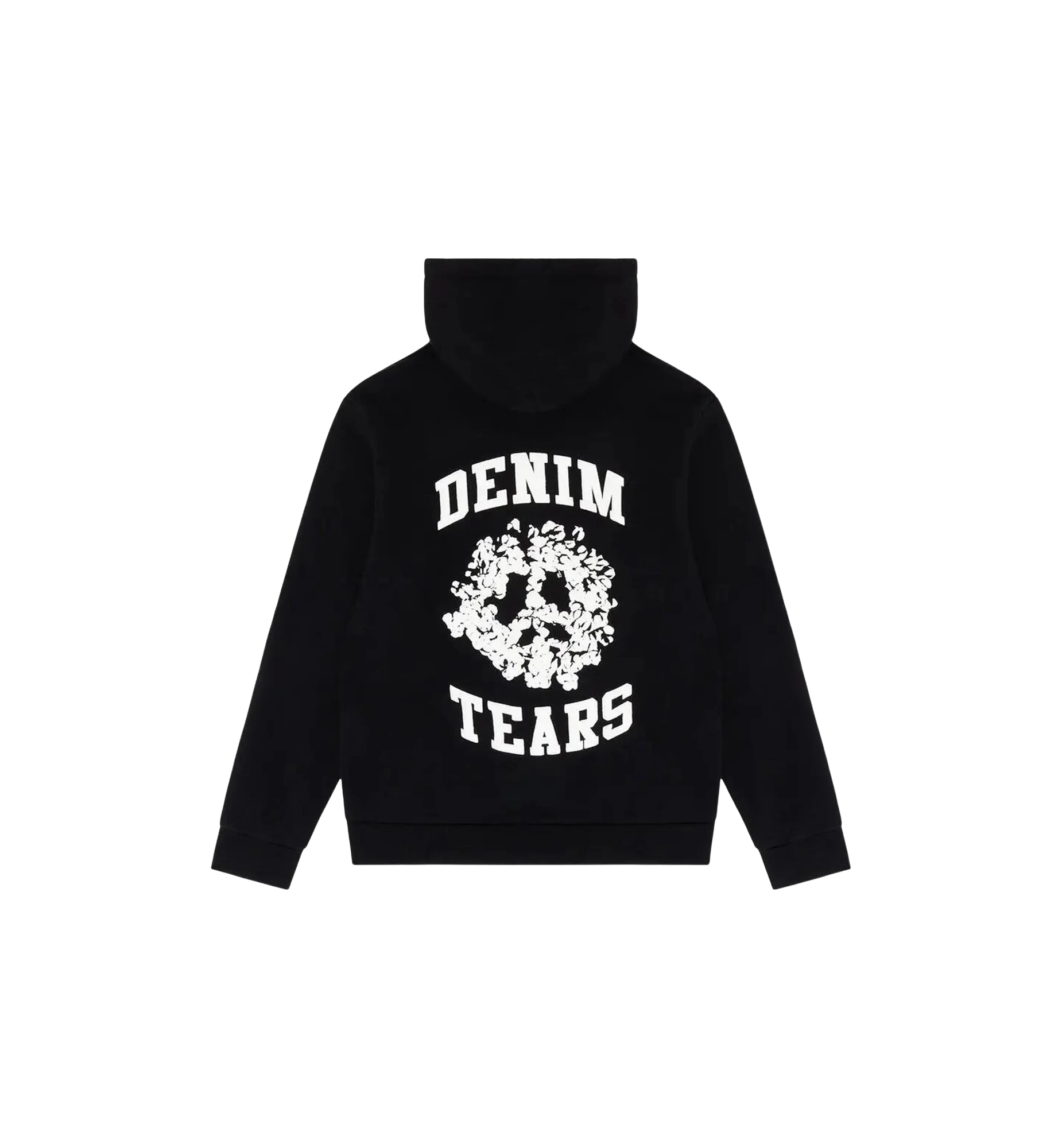 Denim Tears University Zip Hoodie Black/White back view at Stashed UAE