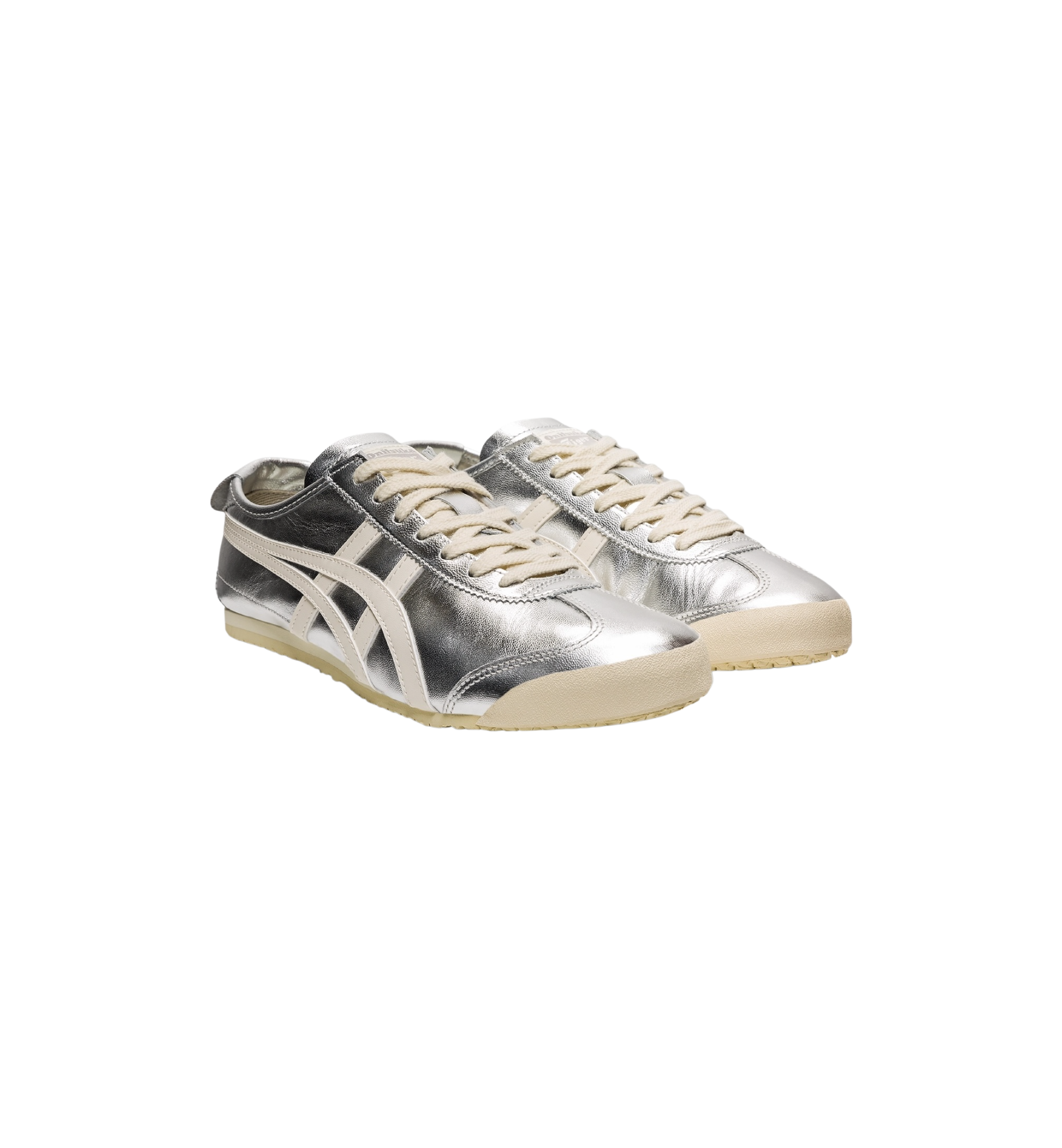 Onitsuka Tiger Mexico 66 Silver Off White pair at Stashed UAE