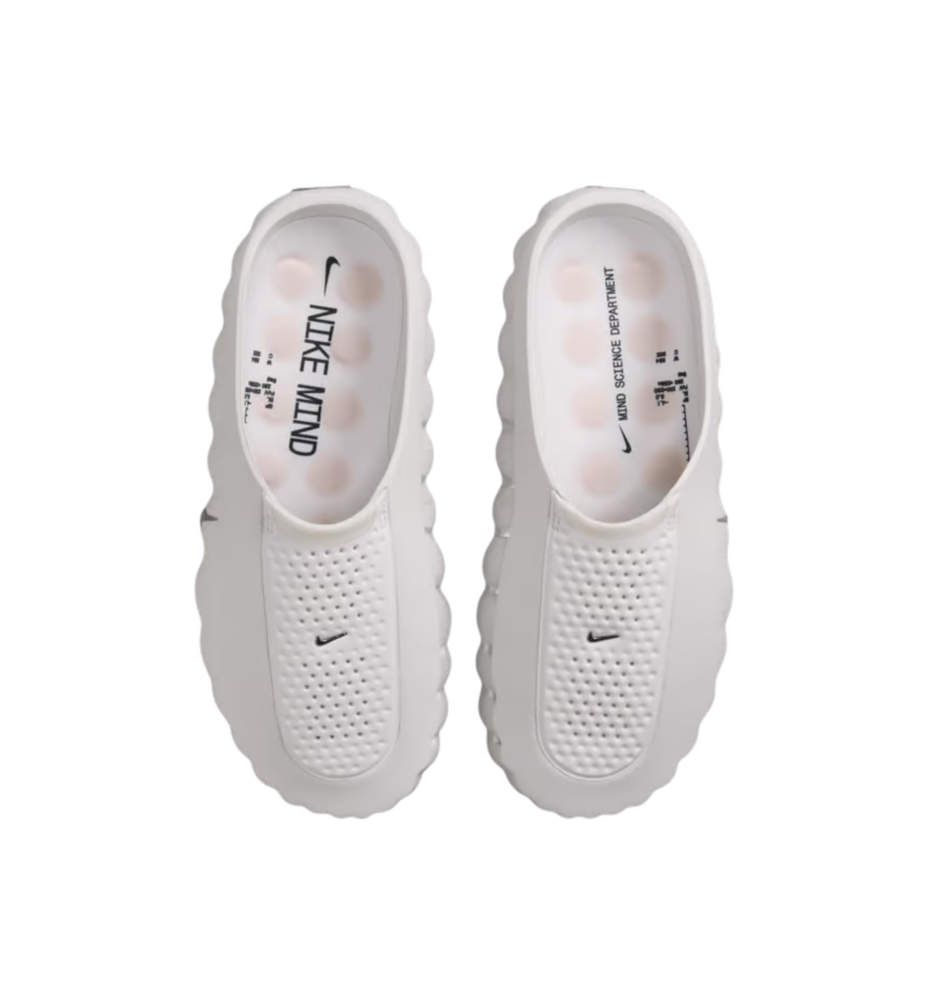 Nike Mind 001 Slide Summit White top view at Stashed UAE