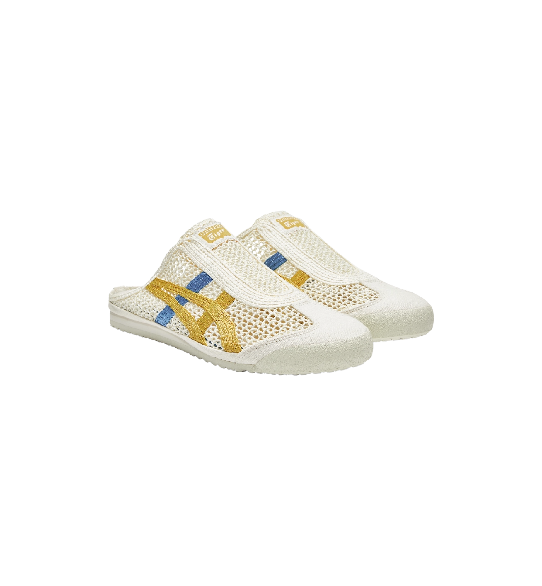 Onitsuka Tiger Mexico 66 Sabot Cream Mustard pair at Stashed UAE