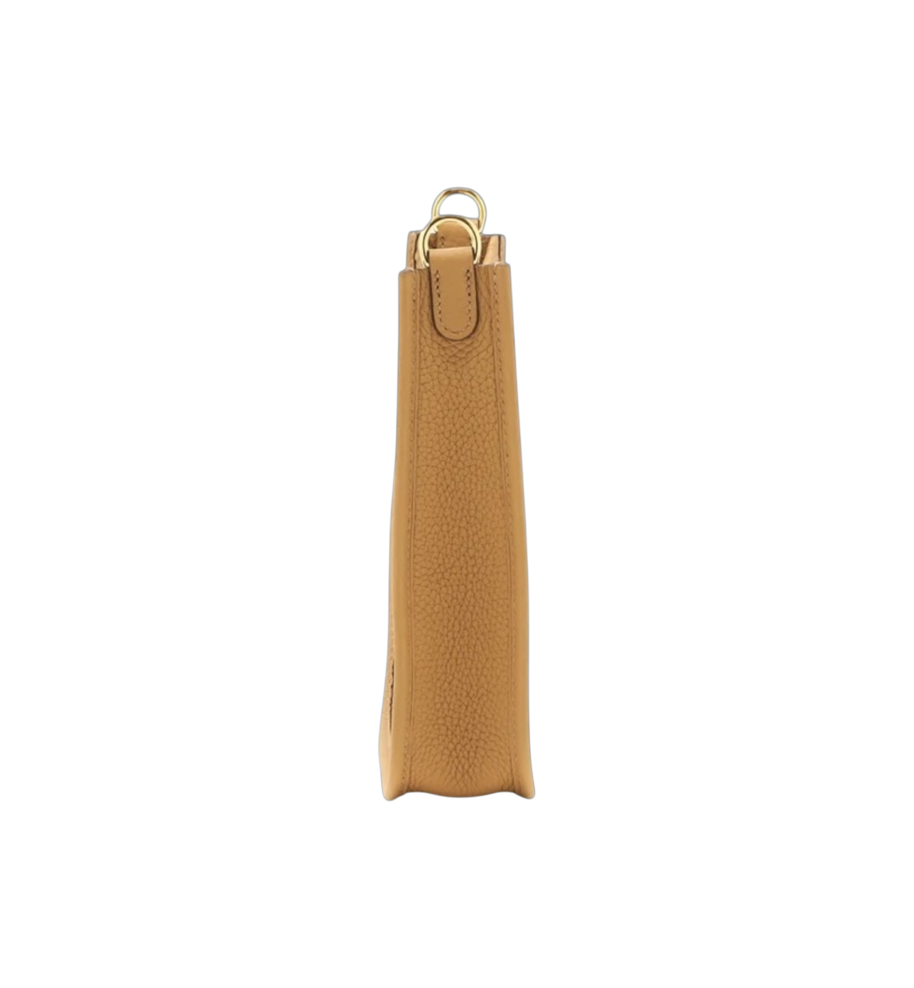 Hermes Evelyne 16 Gold Hardware Bag "Clemence Biscuit/Camel"