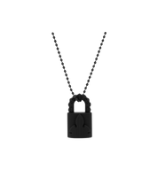 Chrome Hearts Lock Silicone Necklace "Black"
