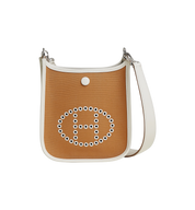 Hermes Neo Evelyne 16 Palladium Hardware Bag "Dune/Etoupe/Gris Pale"