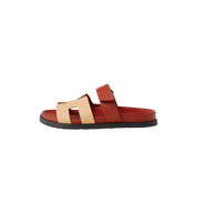 Hermes Chypre Sandal "Jaune Malawi/Rouge Sanguine"