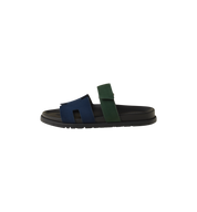 Hermes Chypre Sandal "Bleu Ocean/Vert Bouteille"
