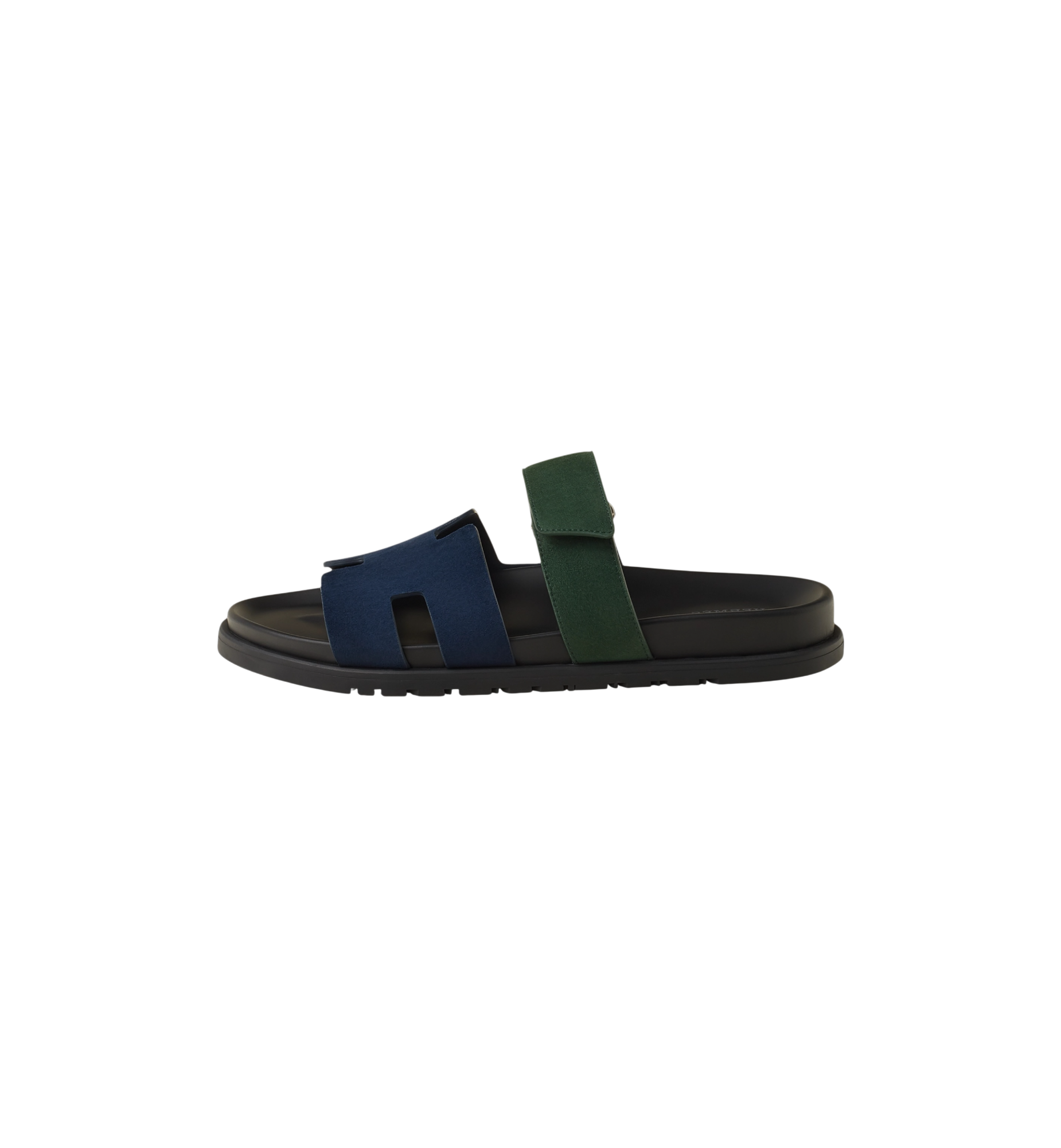 Hermes Chypre Sandal "Bleu Ocean/Vert Bouteille"