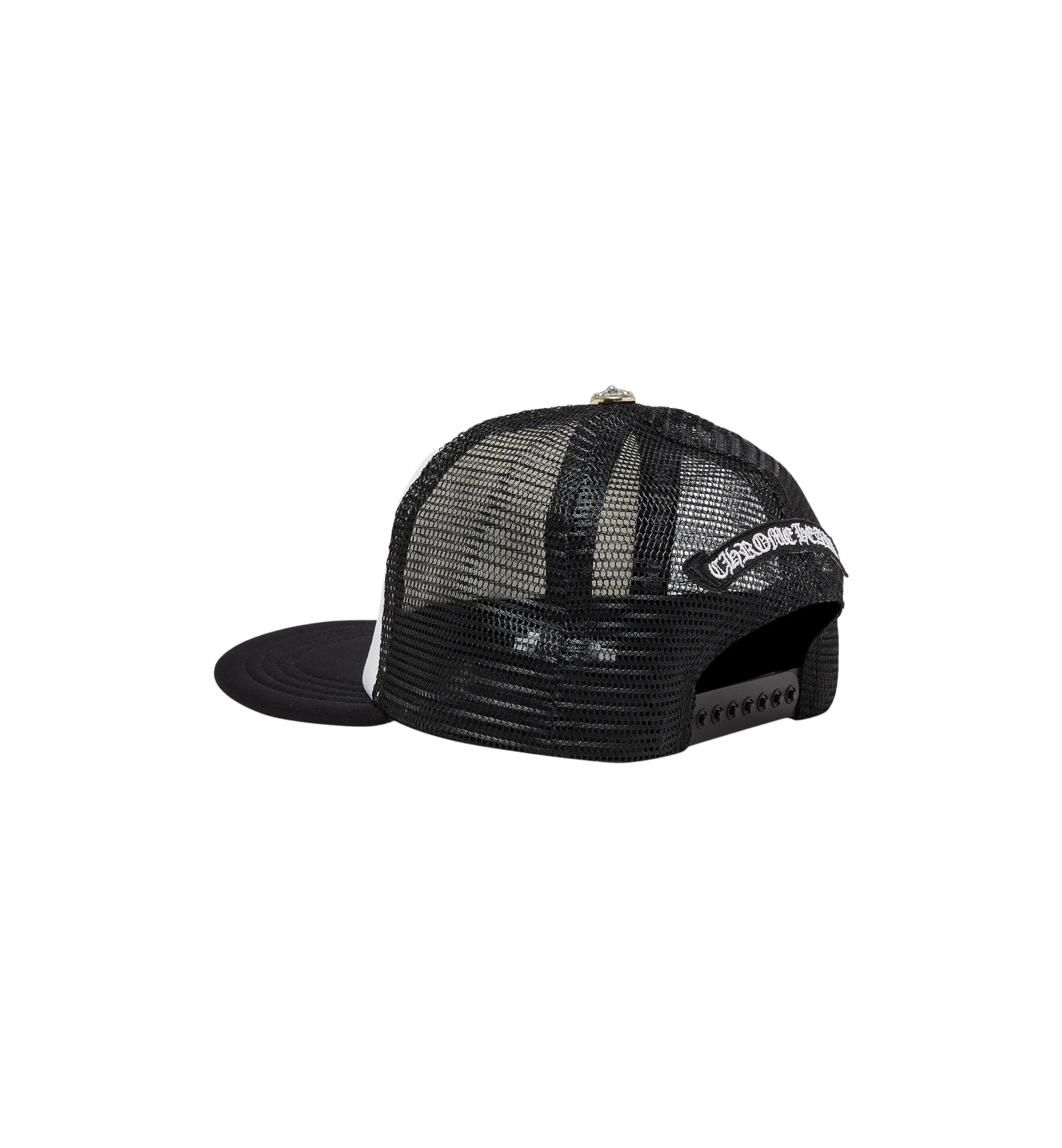 Chrome Hearts Triple Cross Trucker Hat "Black/White"