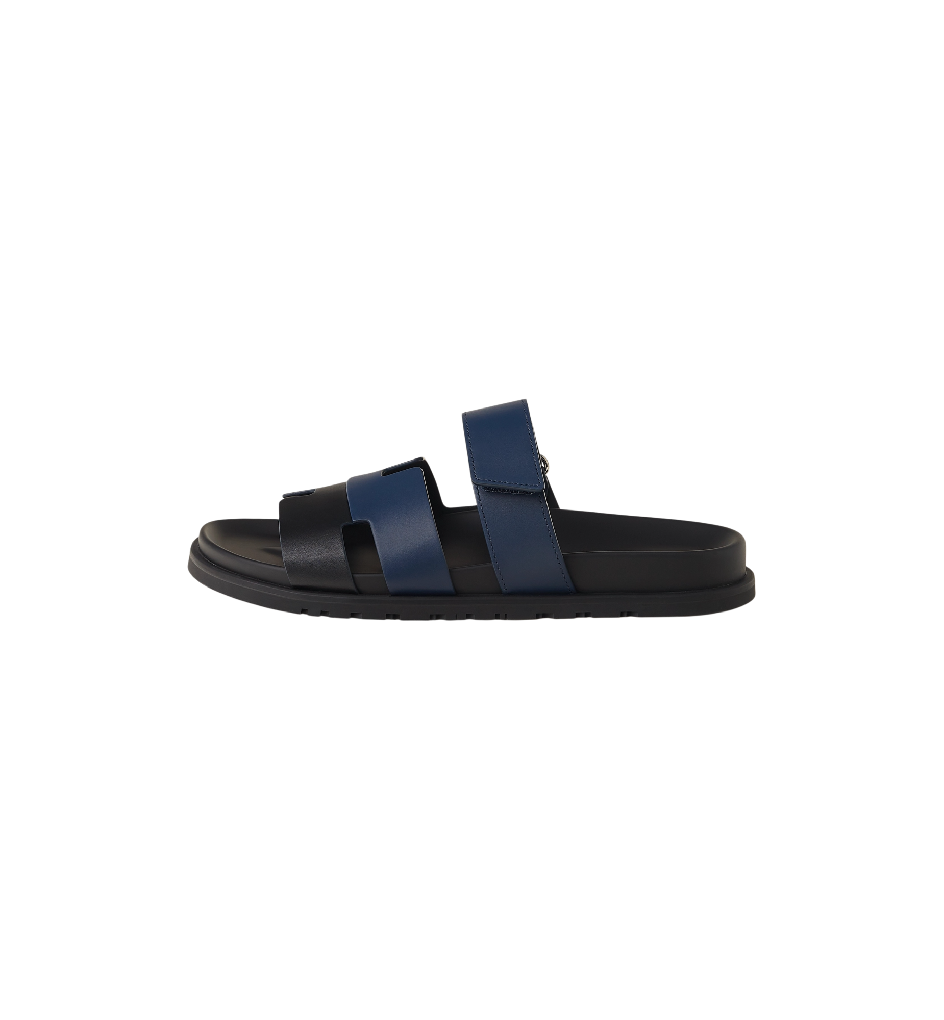 Hermes Chypre Sandal "Bleu Obscur/Noir"