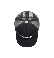 Chrome Hearts White Cemetery Cross CH Trucker Hat "Black"