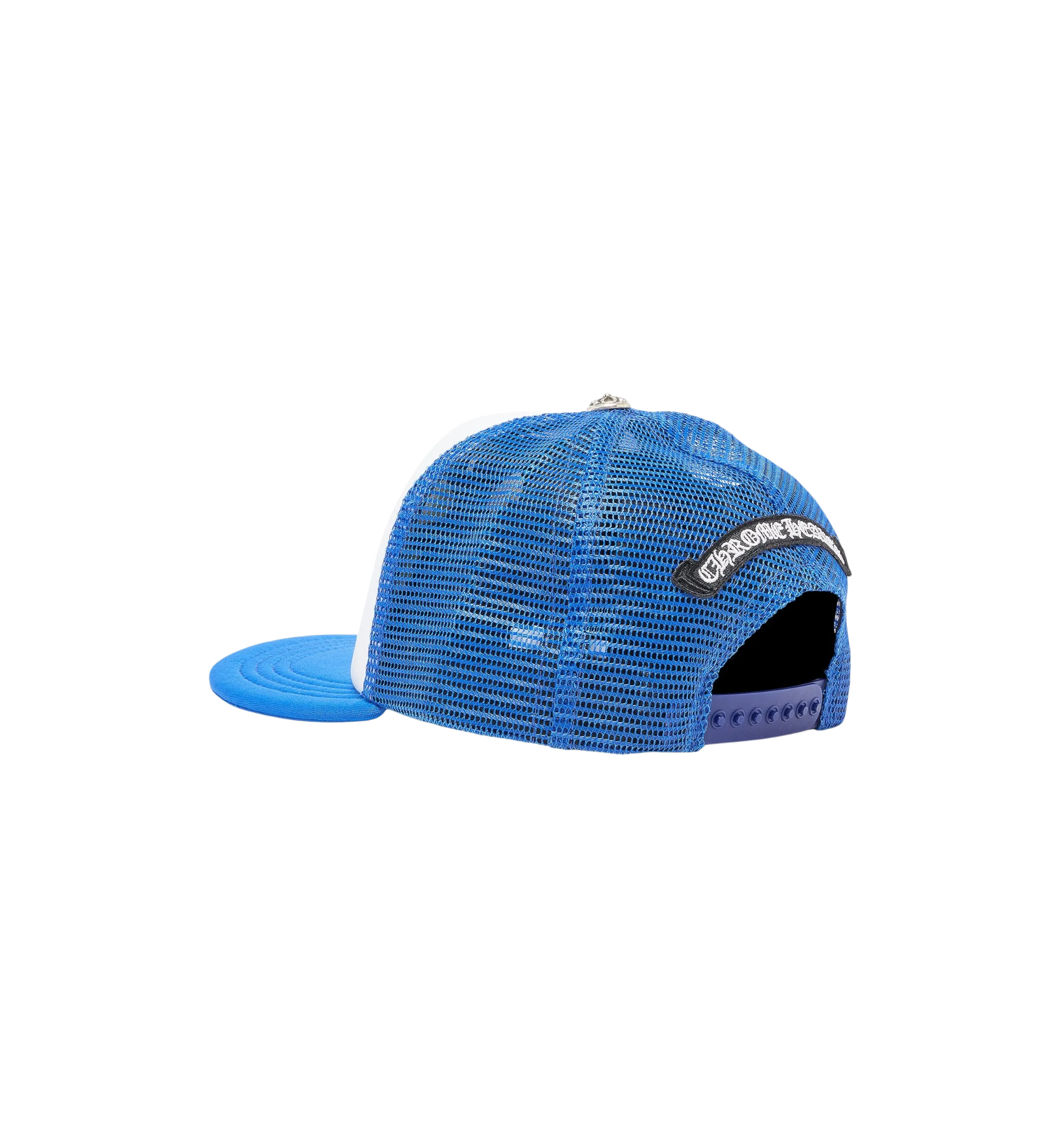 Chrome Hearts Multicolor Cross Trucker Hat "Blue/White"
