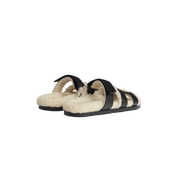 Hermes Chypre Sandal "Noir/Ecru"