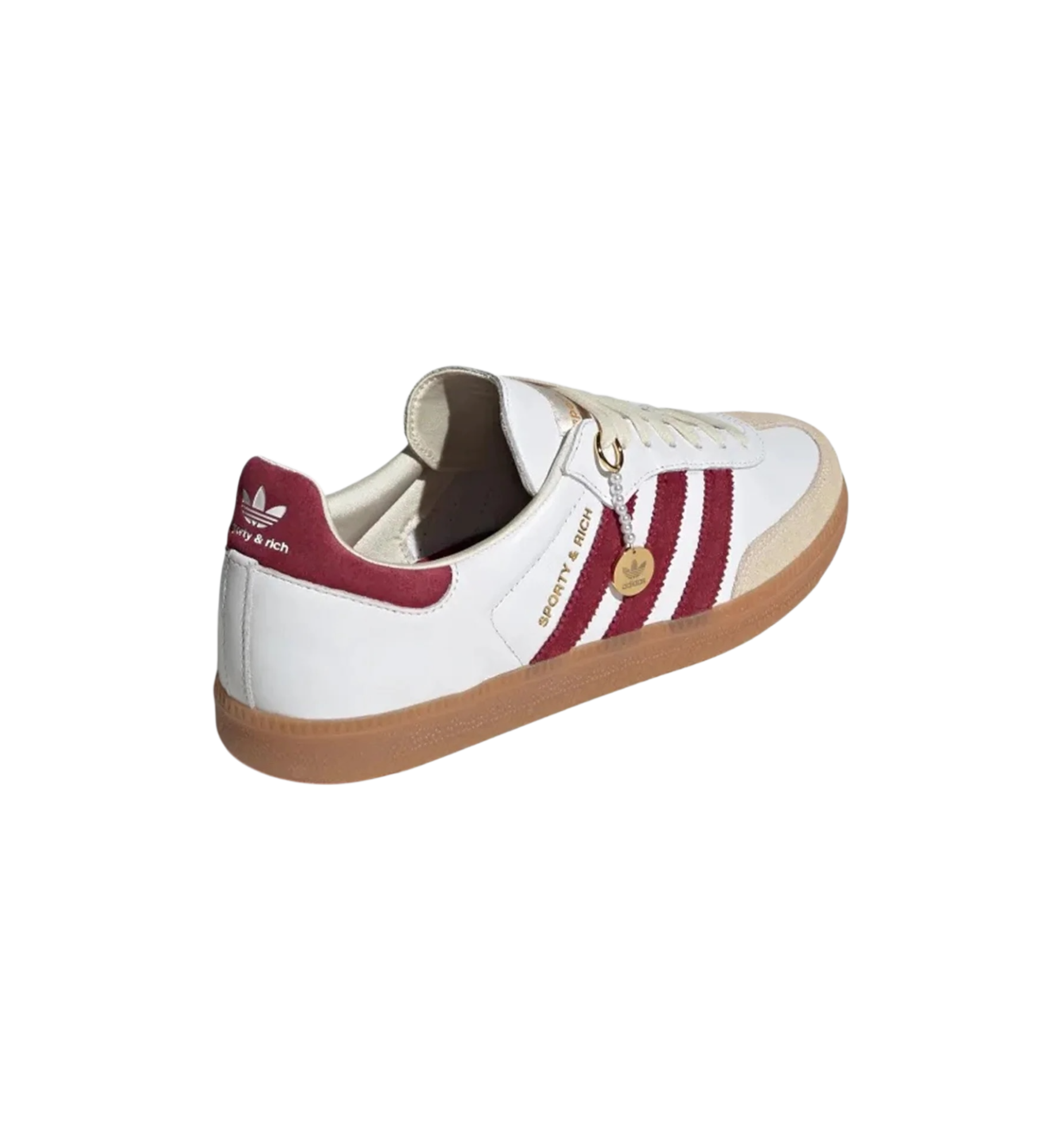 Adidas Samba "Sporty & Rich White Collegiate Burgundy"