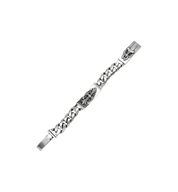 Chrome Hearts Floral & Dagger Double ID Bracelet "Silver"