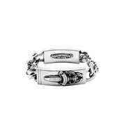 Chrome Hearts Dagger Double ID Bracelet "Silver"