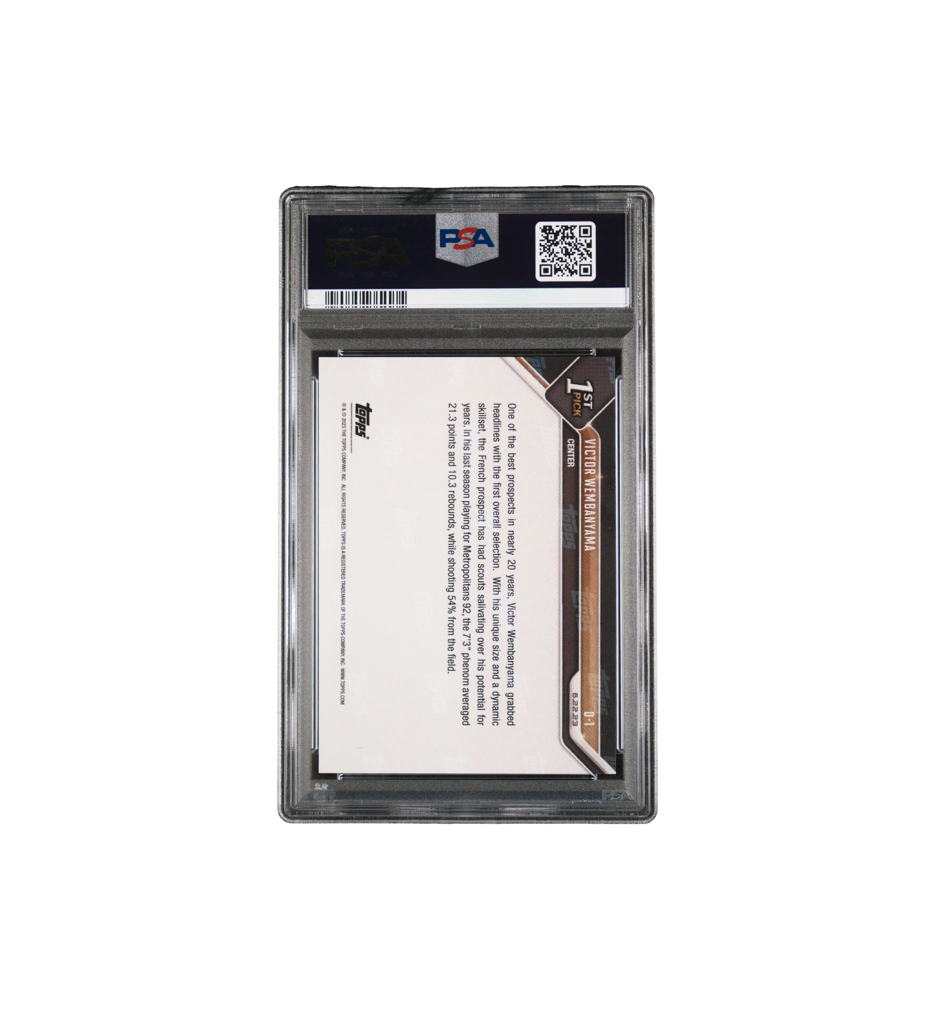 2023 Topps Now Draft (GEM MT 10) "Victor Wembanyama"