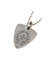 Chrome Hearts Guitar Pick Pendant Ball Chain Necklace "Silver"