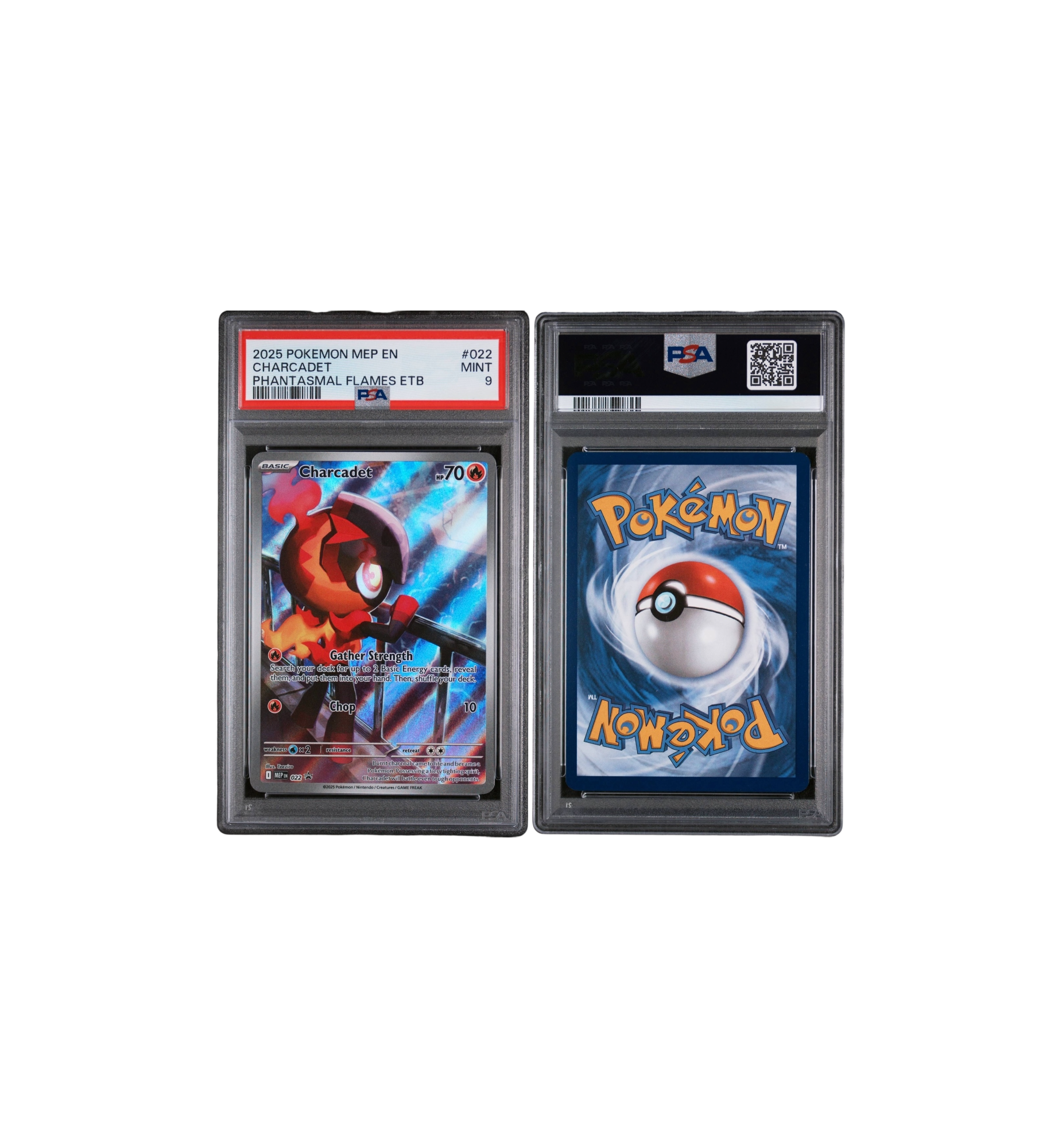2025 Pokemon MEP EN Phantasmal Flames ETB (MINT 9) "Charcadet"