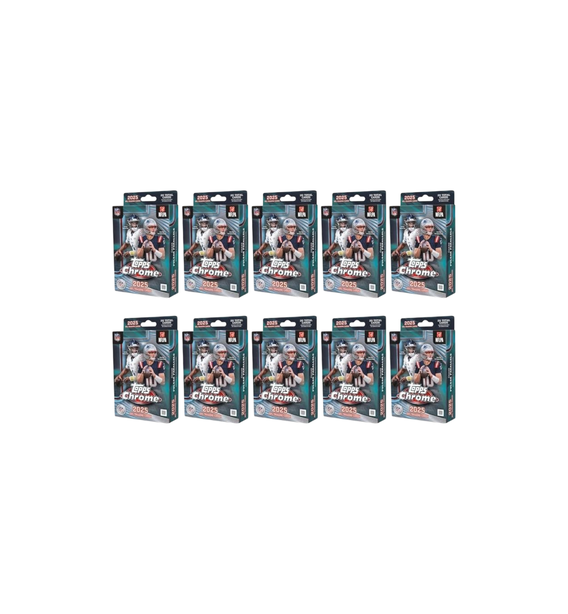2025 Topps Chrome "Football Hanger Box" (10 Boxes)