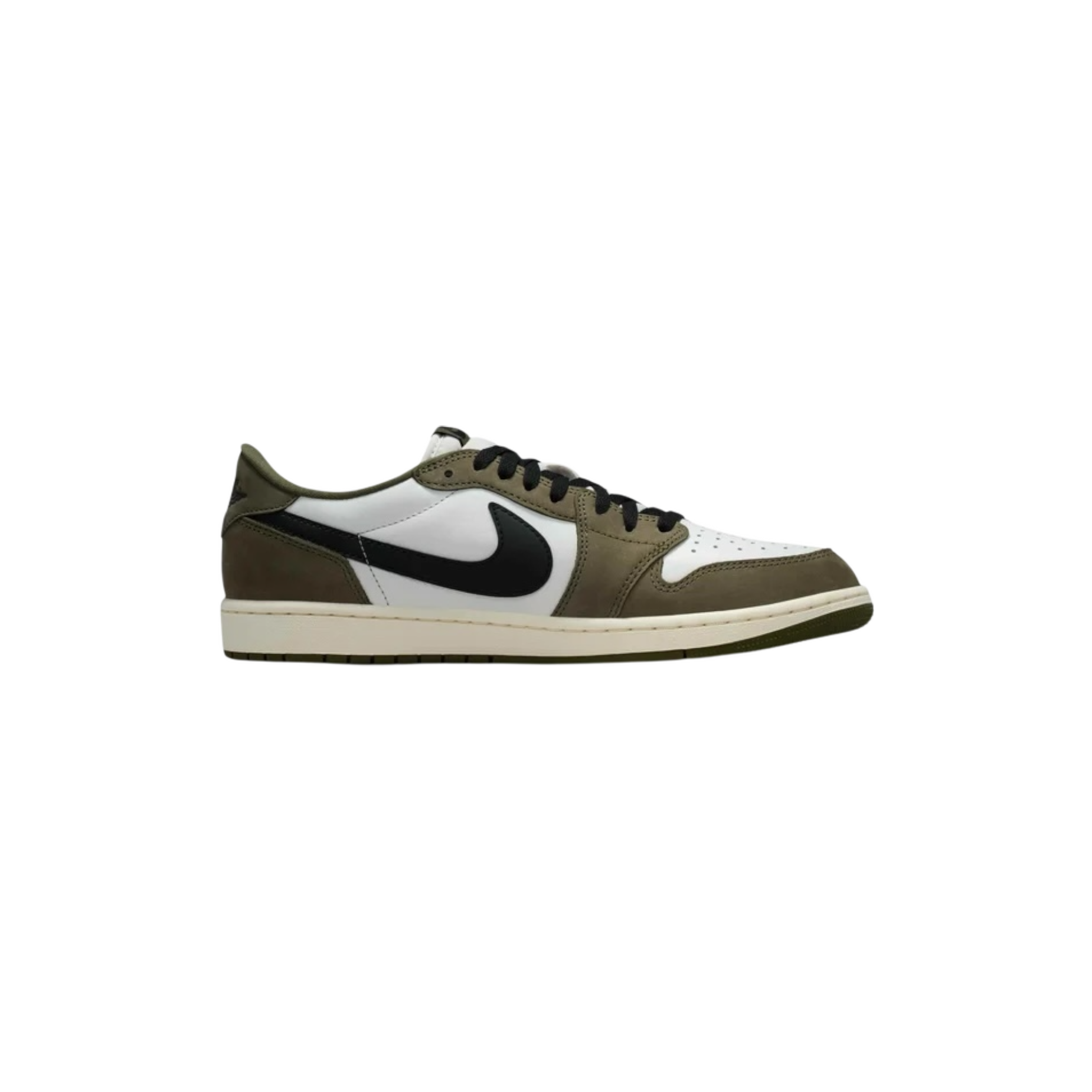 Air Jordan 1 Retro Low Medium Olive side view at Stashed UAE