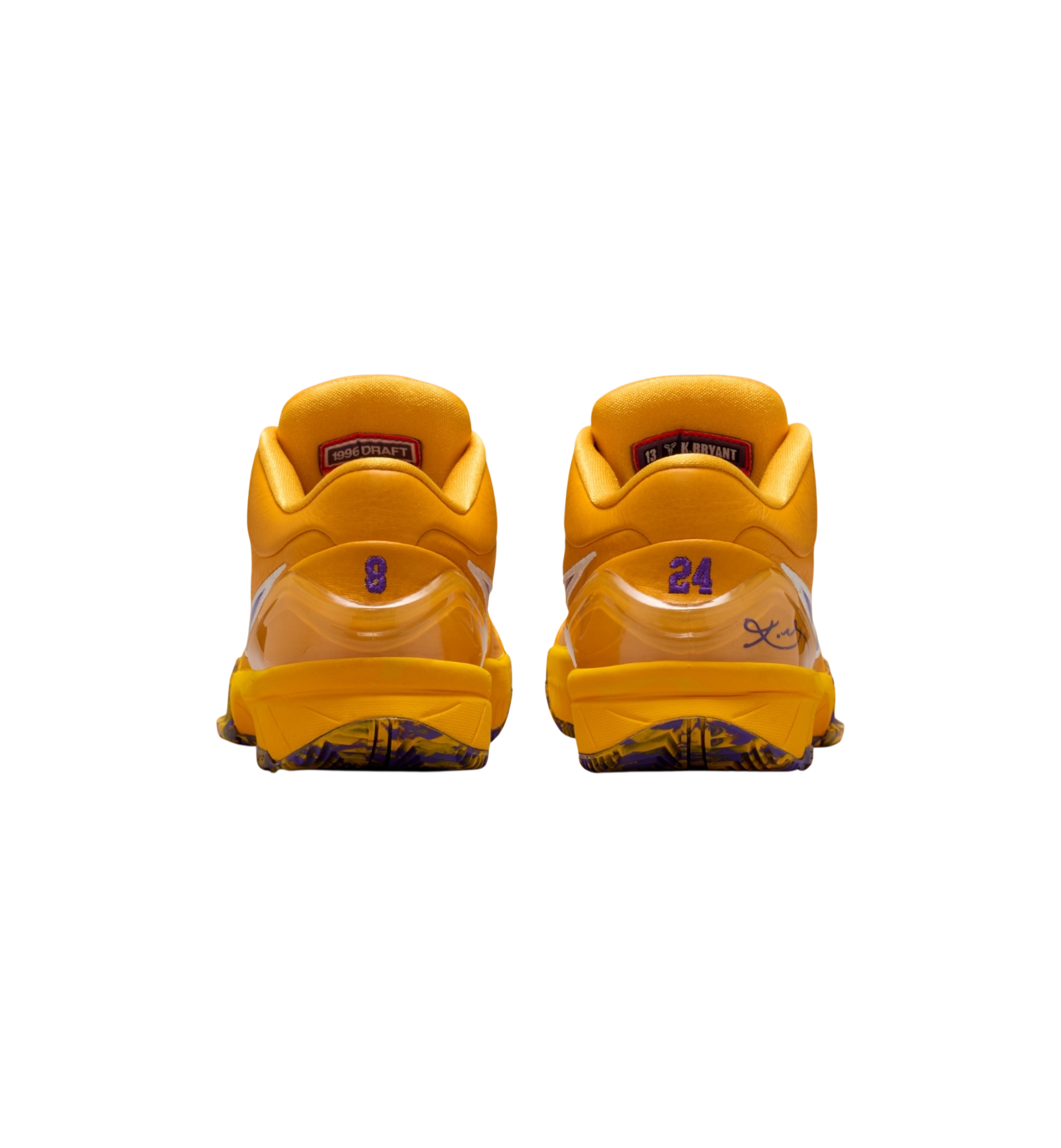 Nike Kobe 4 Protro Draft Day Pack Los Angeles Lakers heel view at Stashed UAE