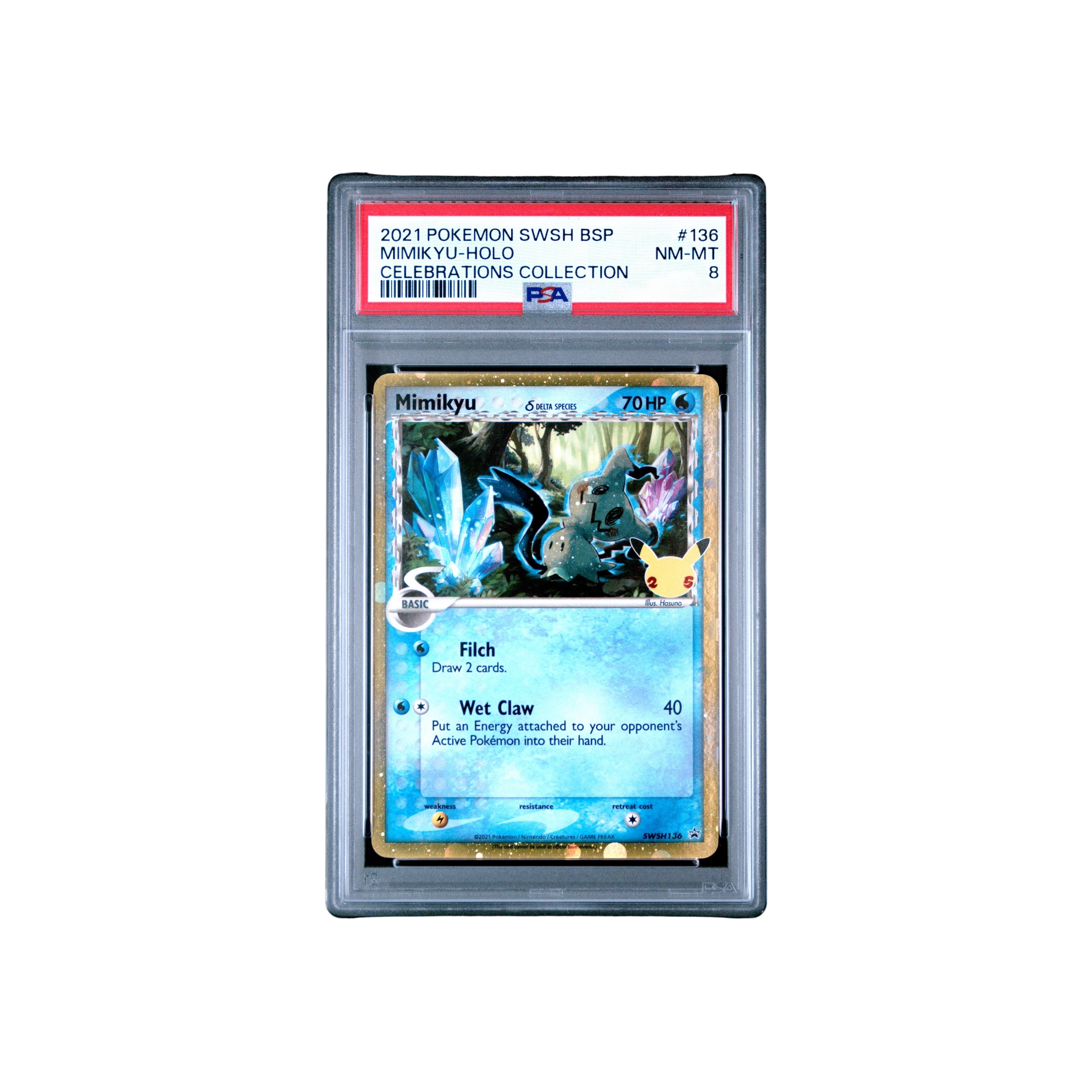 2021 Pokemon SWSH Black Star Promo Celebrations Collection Holo NM-MT 8 Mimikyu at Stashed UAE