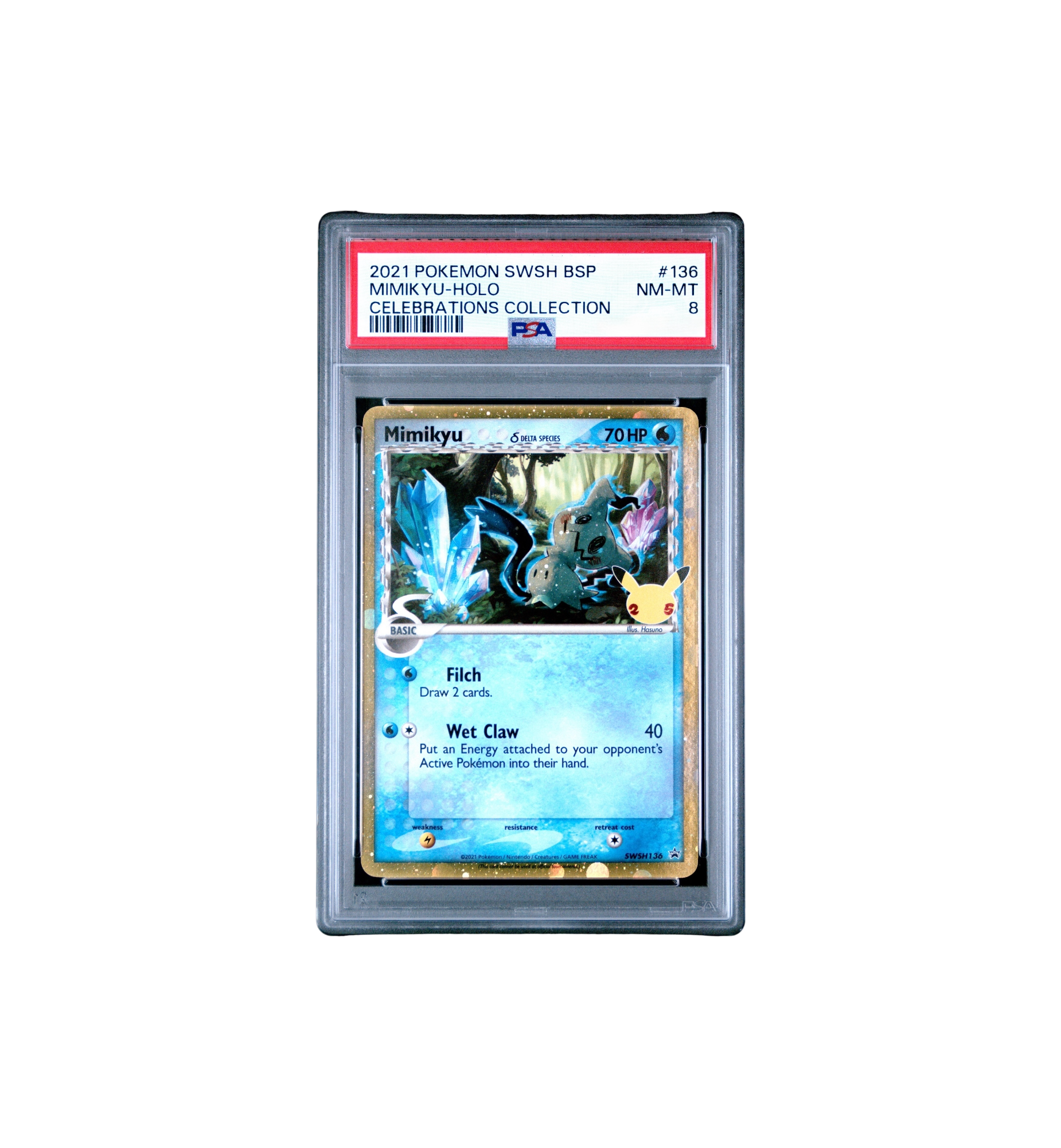 2021 Pokemon SWSH Black Star Promo Celebrations Collection Holo NM-MT 8 Mimikyu at Stashed UAE
