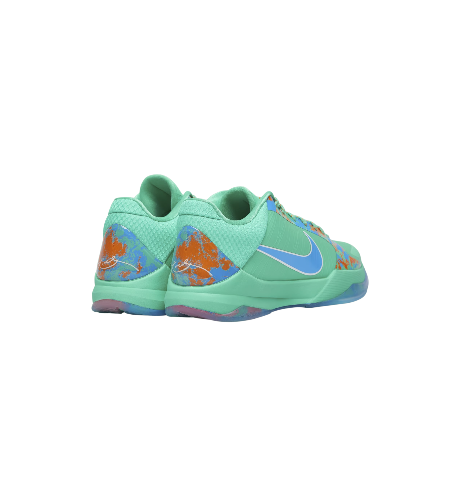 Nike Kobe 5 Protro Jalen Brunson NY vs. NY PE heel view at Stashed UAE