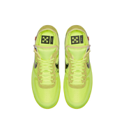Nike Air Force 1 Low Off-White Volt top view at Stashed UAE