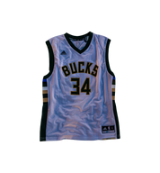 Adidas Giannis Antetokounmpo Milwaukee Bucks #34 Autographed Jersey front view at Stashed UAE