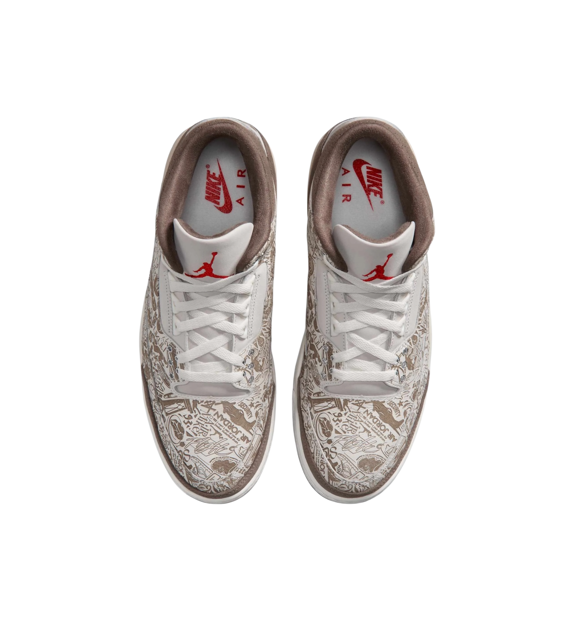 Air Jordan 3 Retro Laser Palomino top view at Stashed UAE