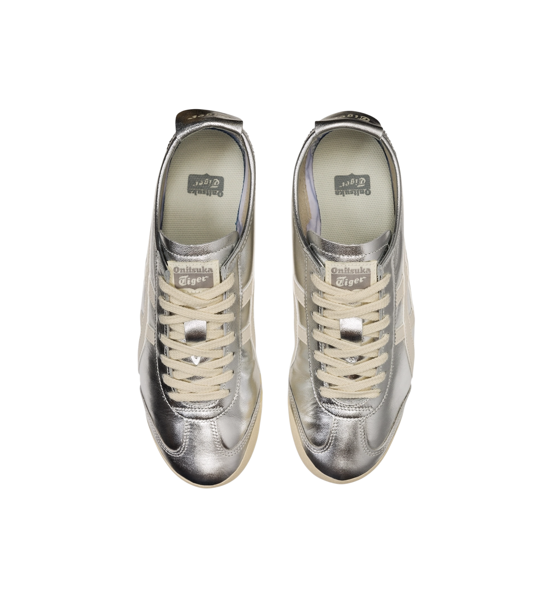 Onitsuka Tiger Mexico 66 Silver Off White top view at Stashed UAE