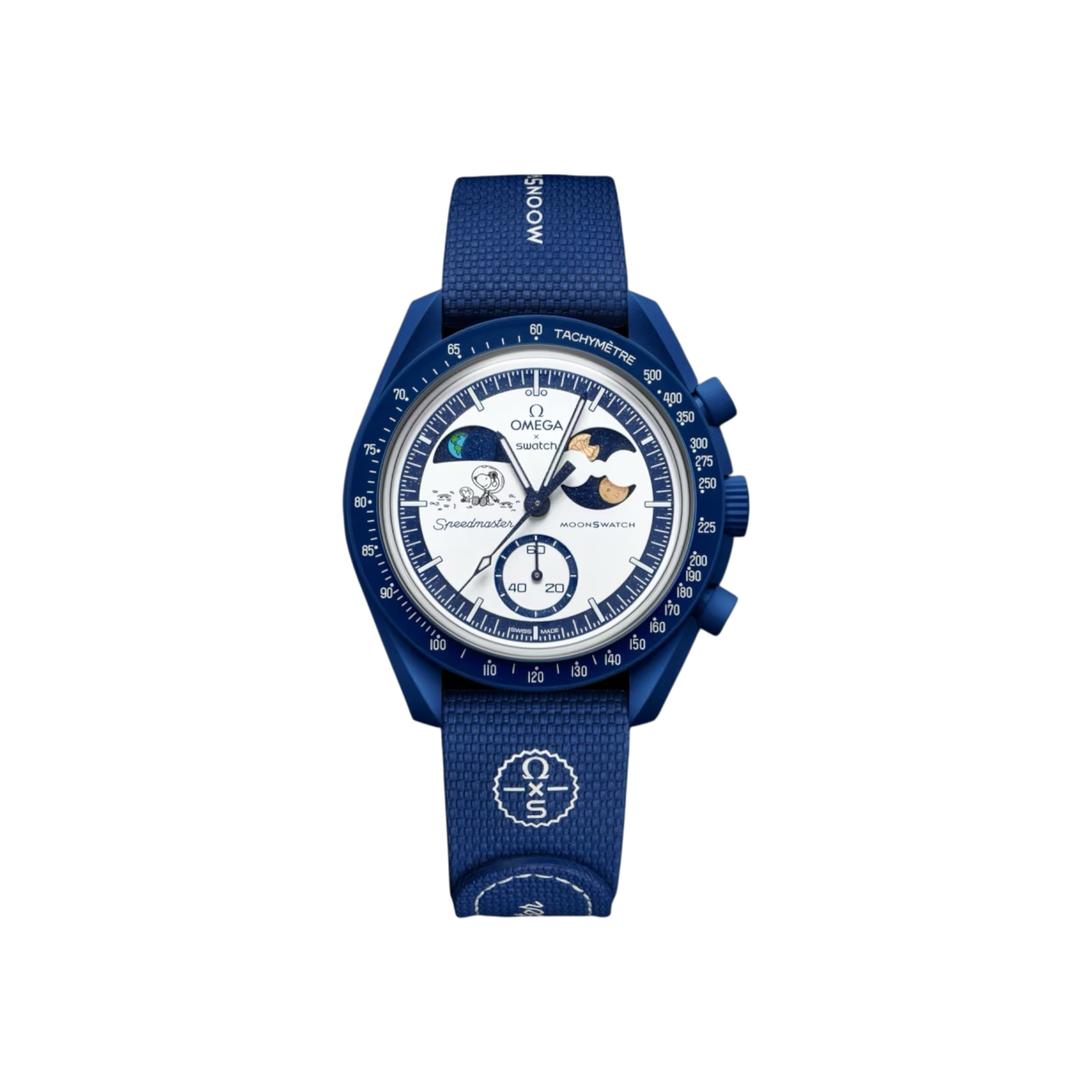 Swatch x Omega Bioceramic Moonswatch Mission To Earthphase Snoopy Gold Beaver Moon at Stashed UAE