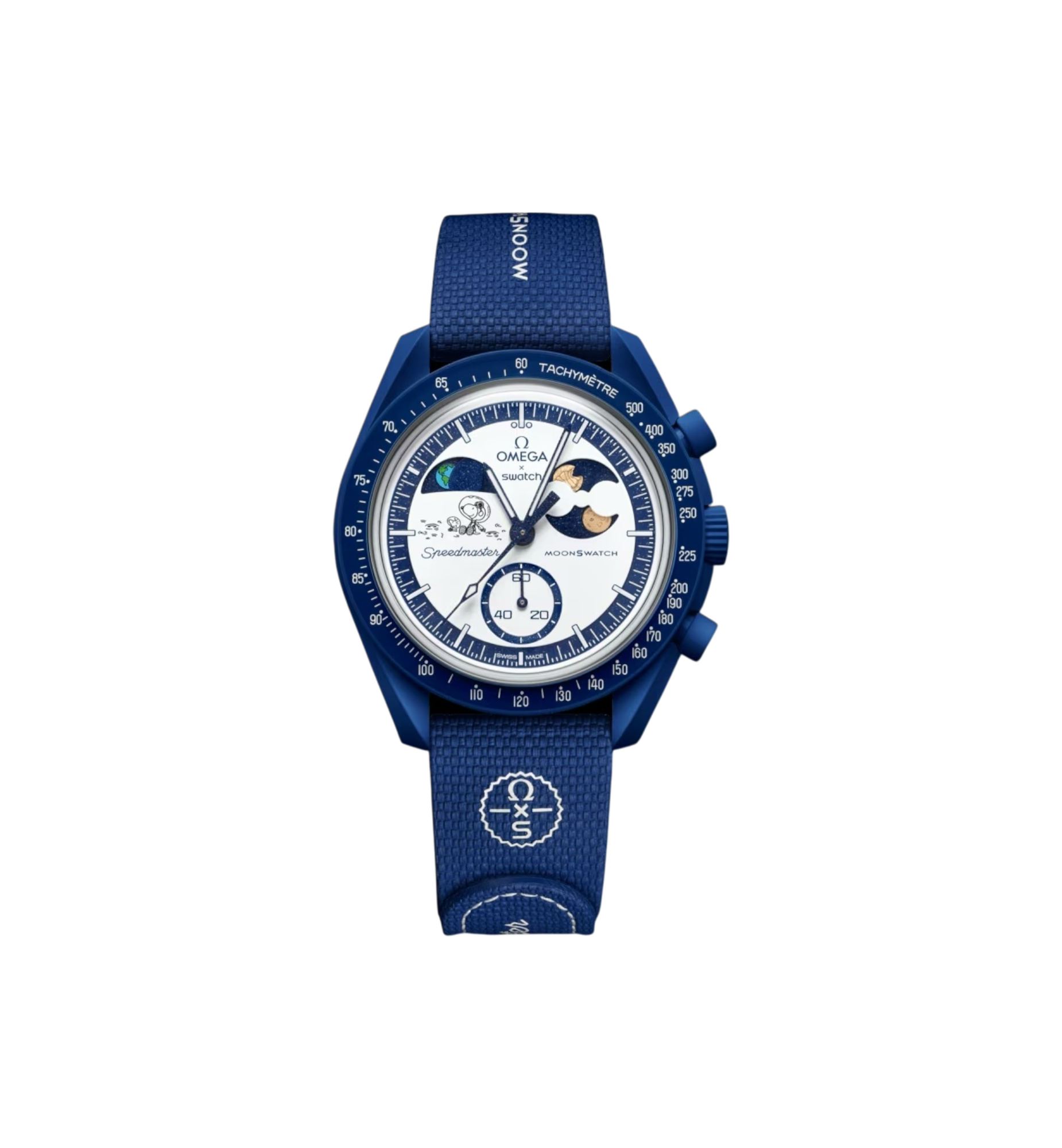 Swatch x Omega Bioceramic Moonswatch Mission To Earthphase Snoopy Gold Beaver Moon at Stashed UAE