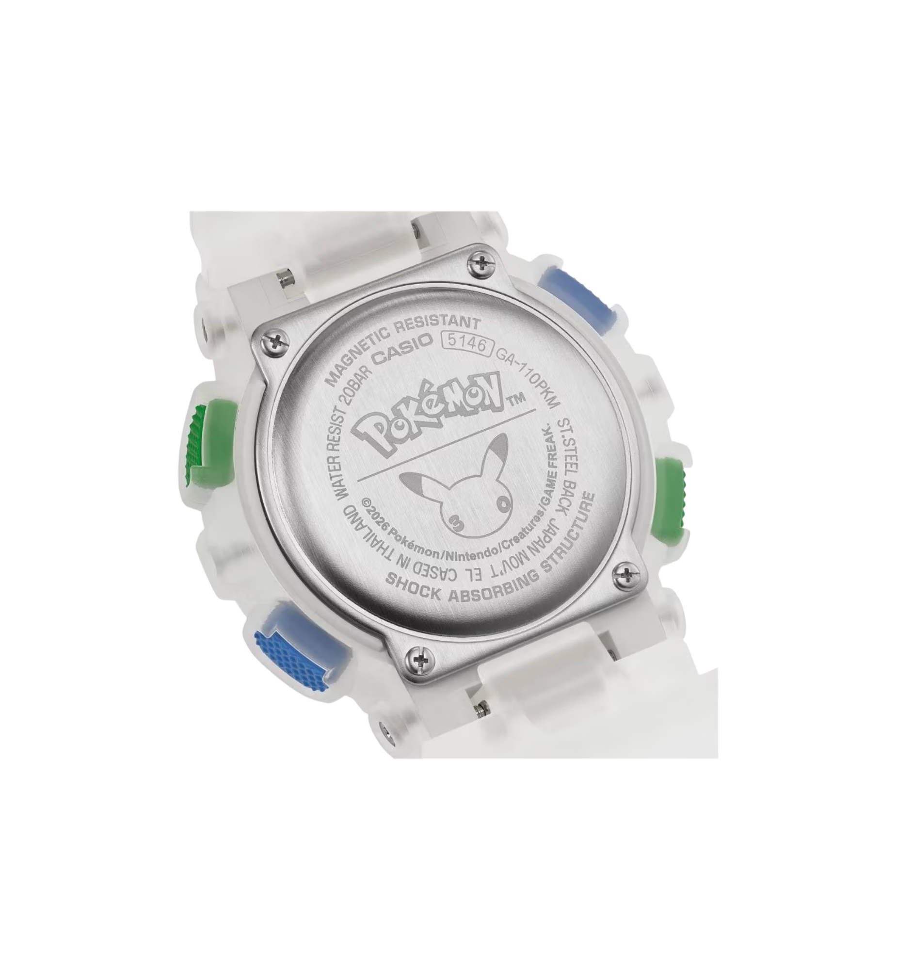 Casio G-Shock x Pokemon 30th Anniversary back view at Stashed UAE