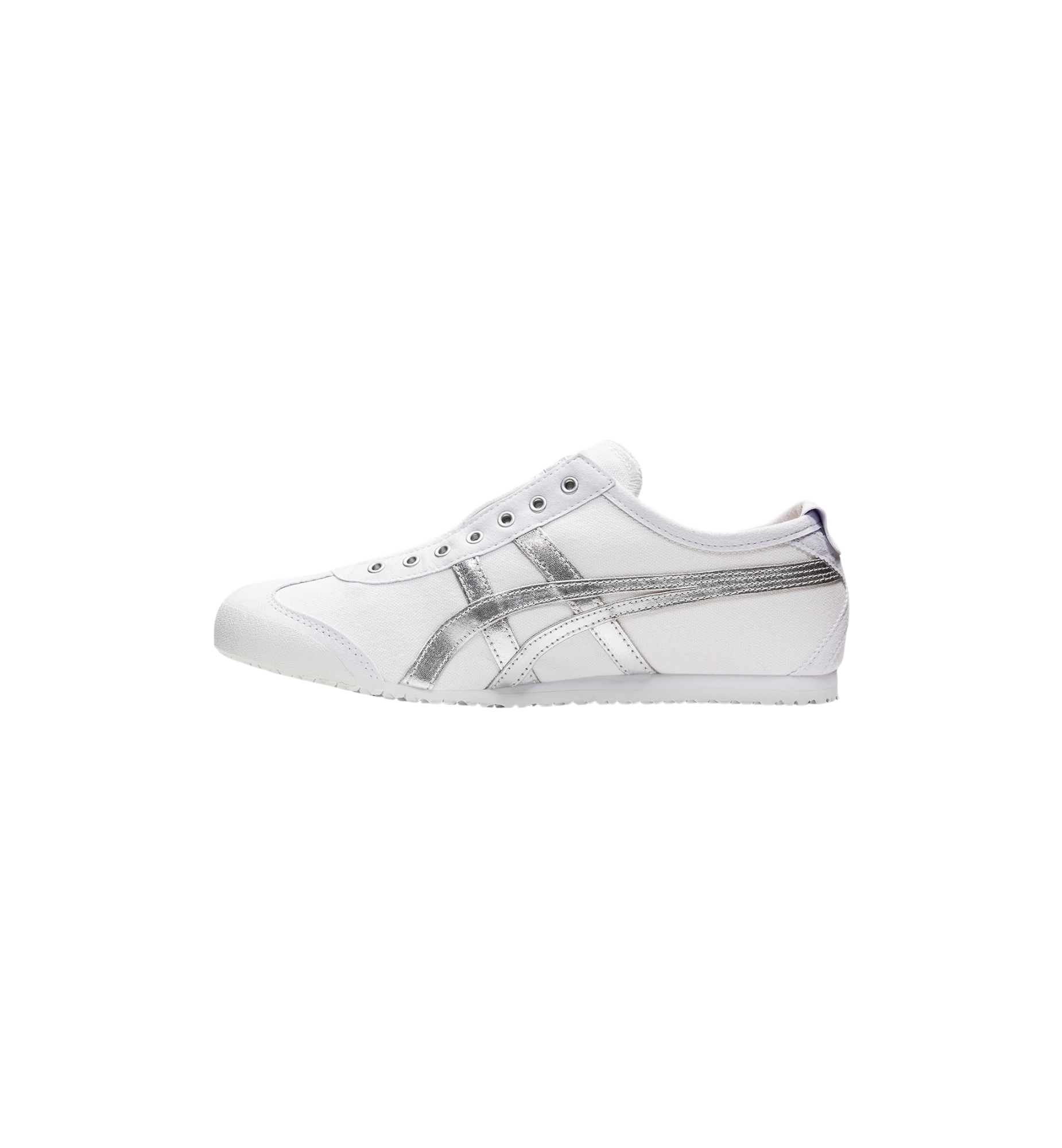 Onitsuka Tiger Mexico 66 Slip-On White Pure Silver side view at Stashed UAE