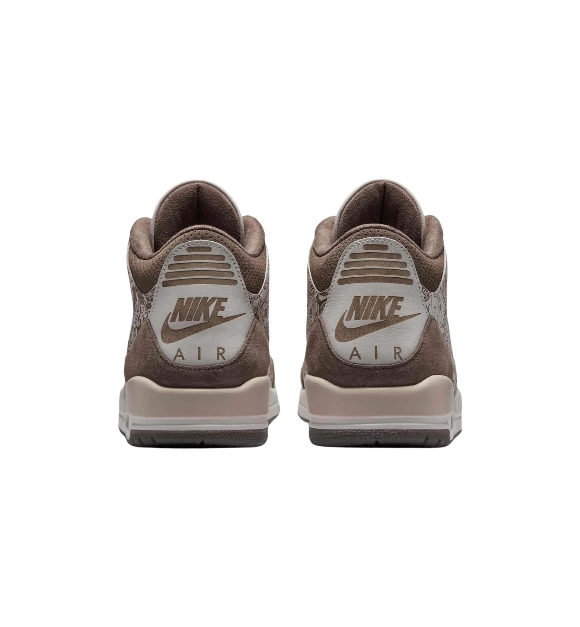 Air Jordan 3 Retro Laser Palomino heel view at Stashed UAE