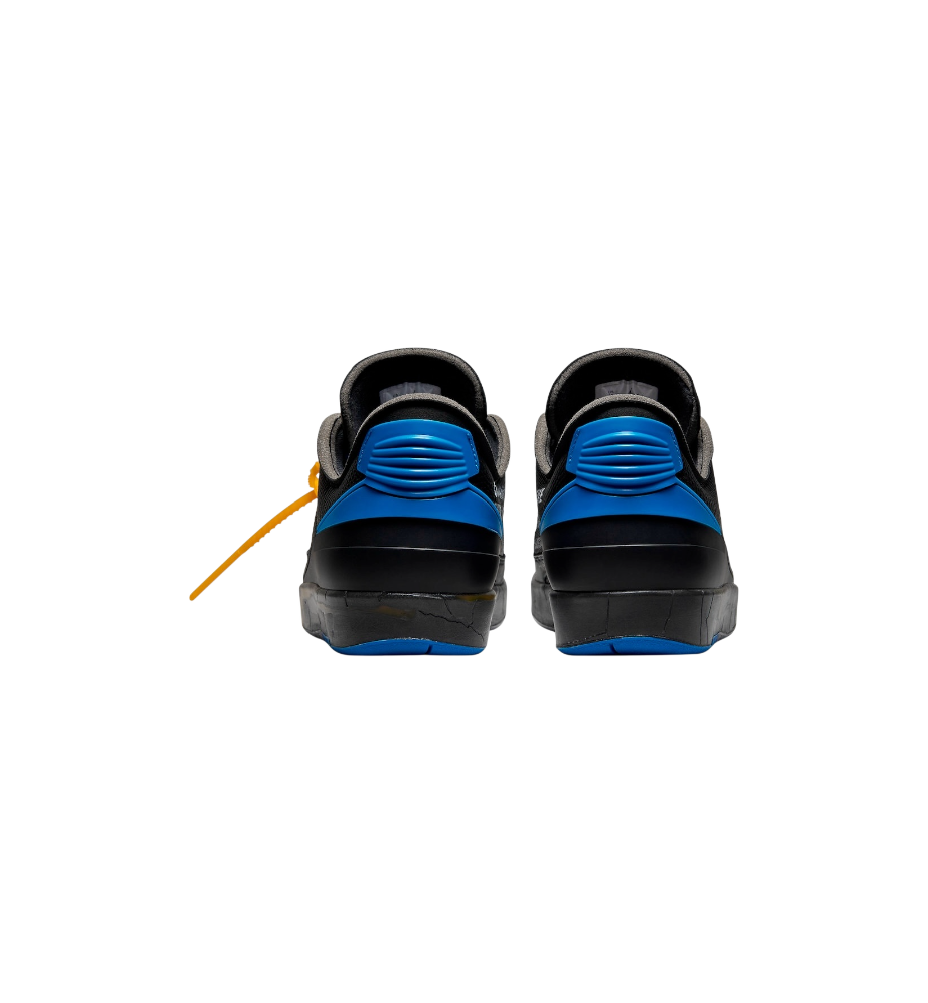 Air Jordan 2 Retro Low SP Off-White Black Blue heel view at Stashed UAE