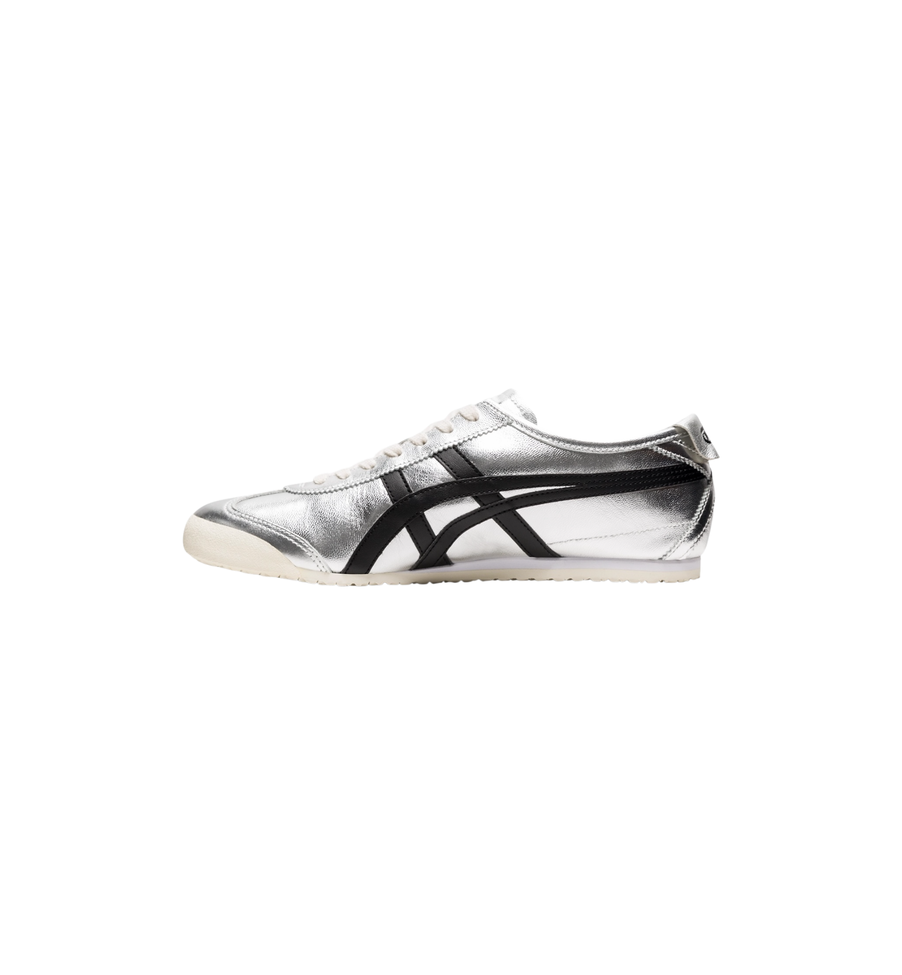 Onitsuka Tiger Mexico 66 Pure Silver Black side view at Stashed UAE