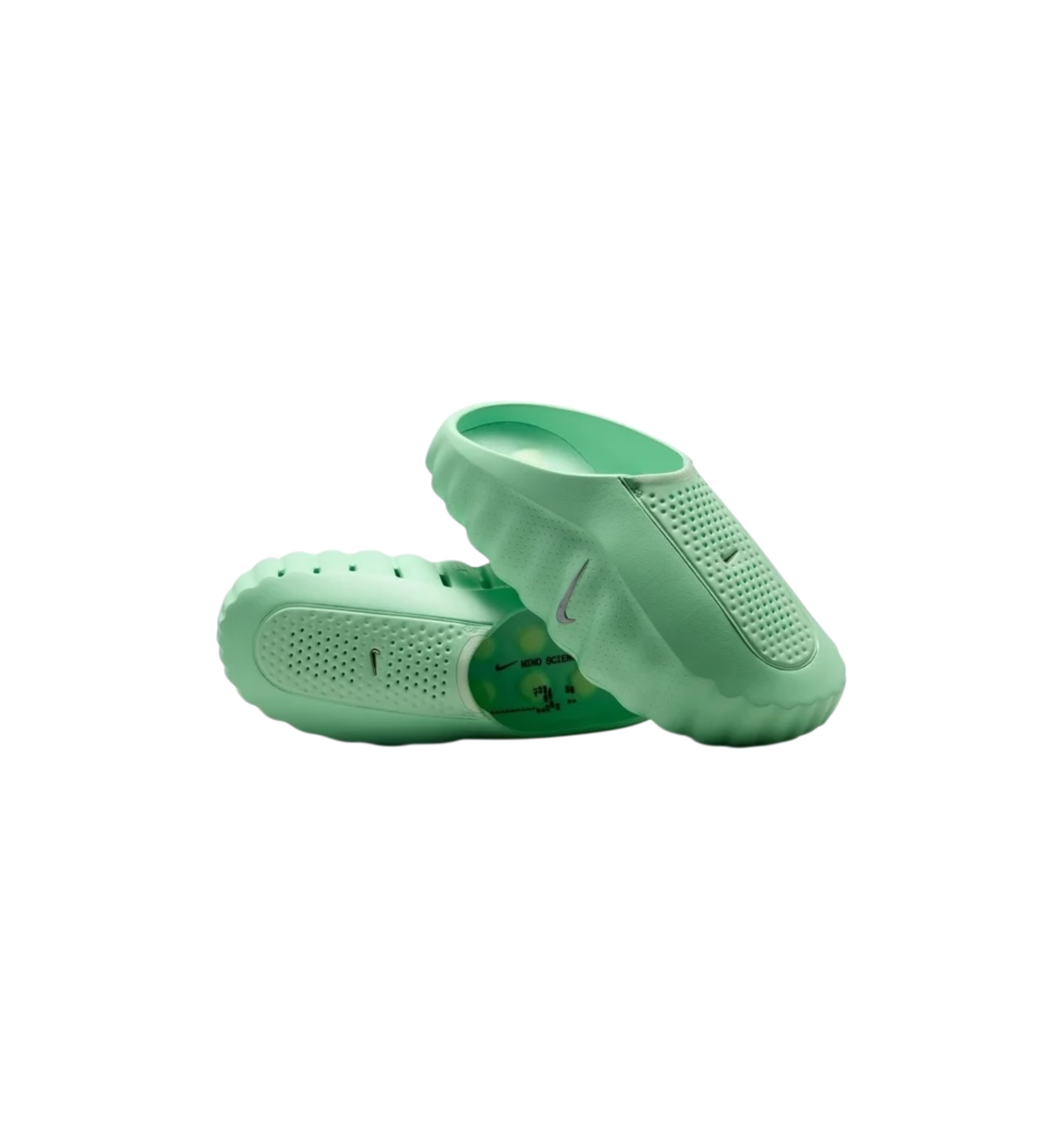 Nike Mind 001 Slide Cucumber Calm pair at Stashed UAE
