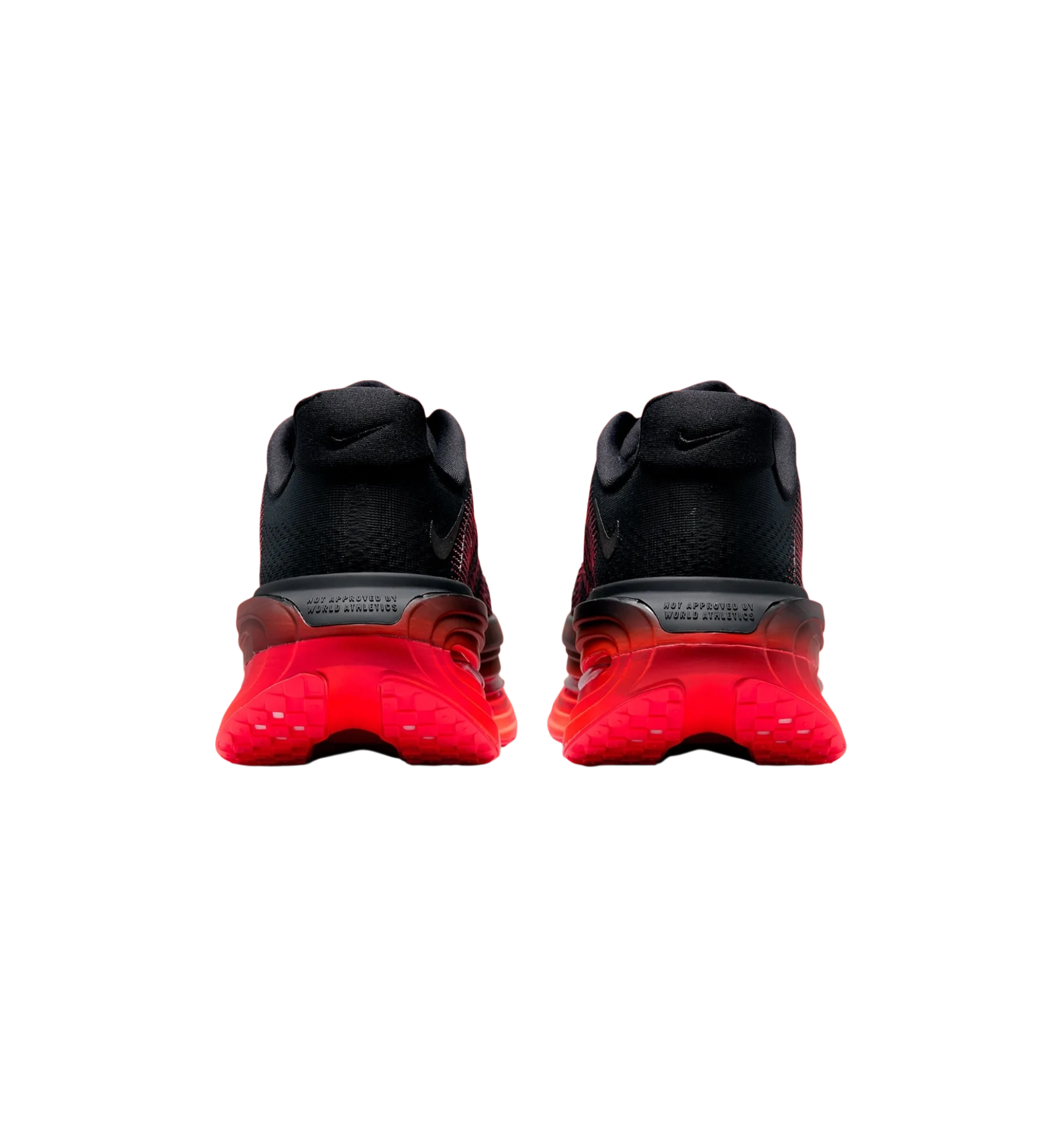 Nike Vomero Premium Black Bright Crimson heel view at Stashed UAE