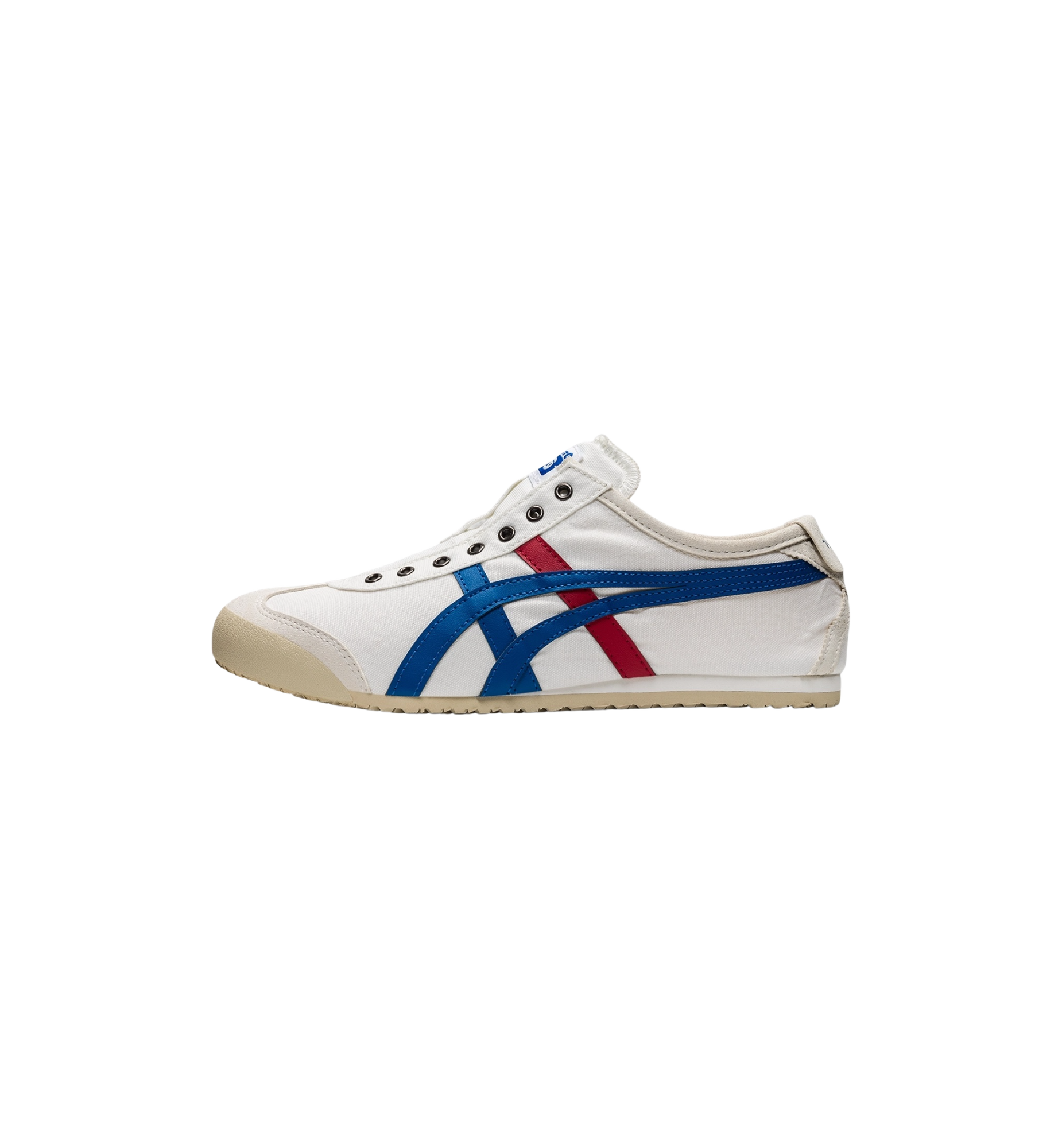 Onitsuka Tiger Mexico 66 Slip-On White Blue Red at Stashed UAE
