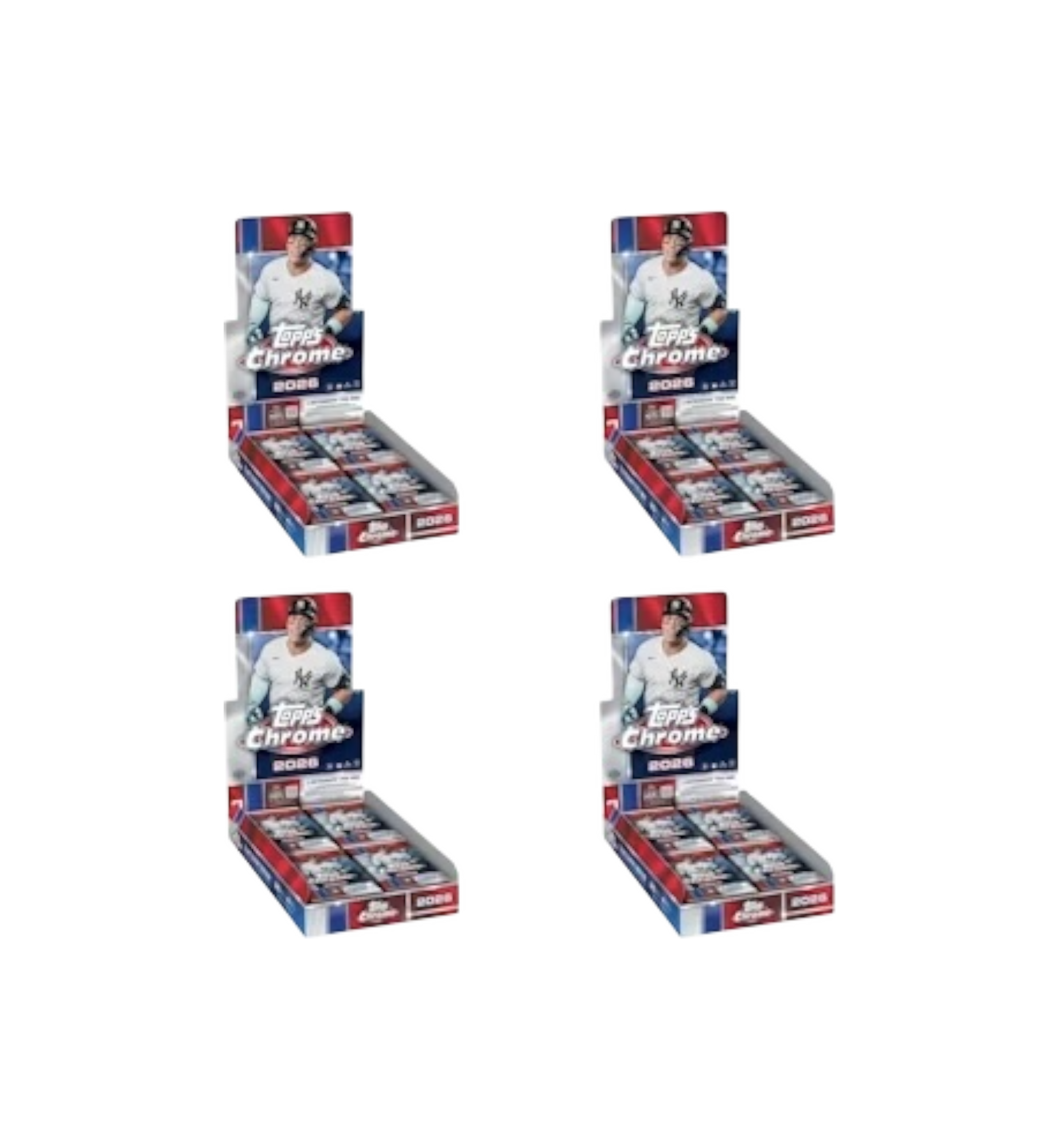 2026 Topps Chrome Baseball Hobby Box 4 Boxes at Stashed UAE