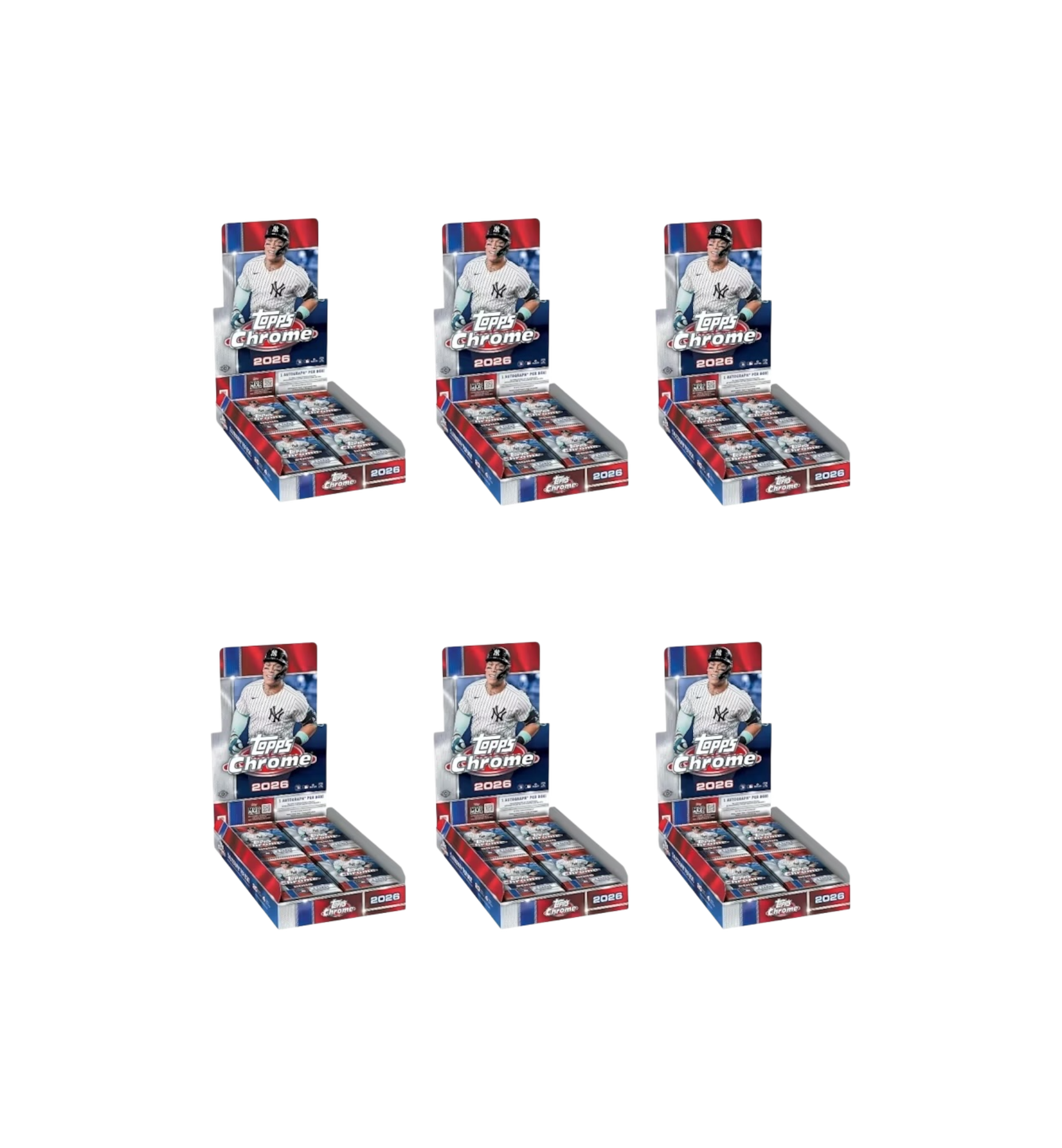 2026 Topps Chrome Baseball Hobby Box 6 Boxes at Stashed UAE