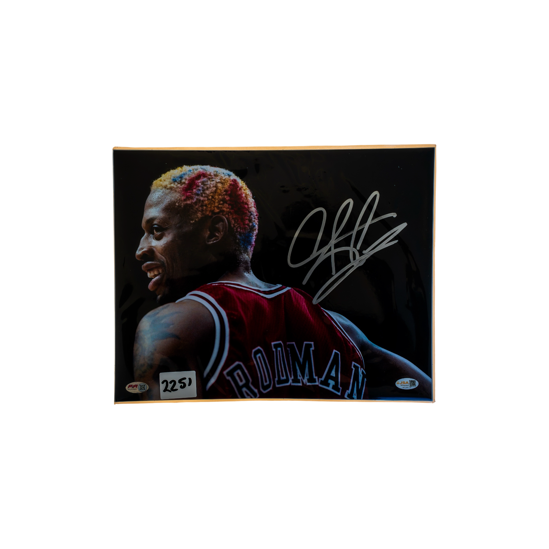 Dennis Rodman Chicago Bulls Autographed Poster at Stashed UAE